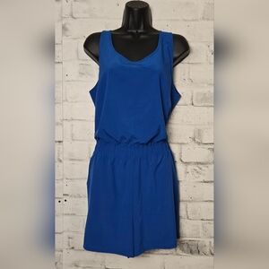 Joe Fresh Royal Blue Sleeveless Romper with Elastic Waist – Size Large NWT